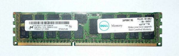 DELL SNPP9RN2C/8G 8GB DDR3L-1600R PC3L-12800R 2Rx4 DDR3 RDIMM MT36KSF1G72PZ-1G4
