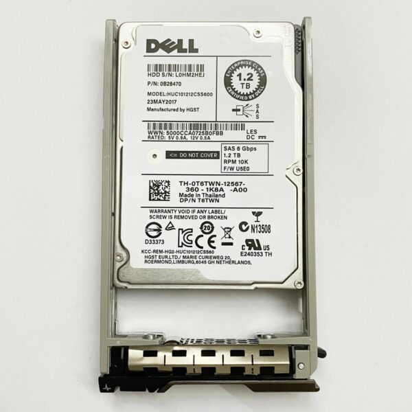Dell 1.2TB 6G 10K 2.5" SAS 0T6TWN T6TWN HUC101212CSS600 HDD w/G176J – Bild 4