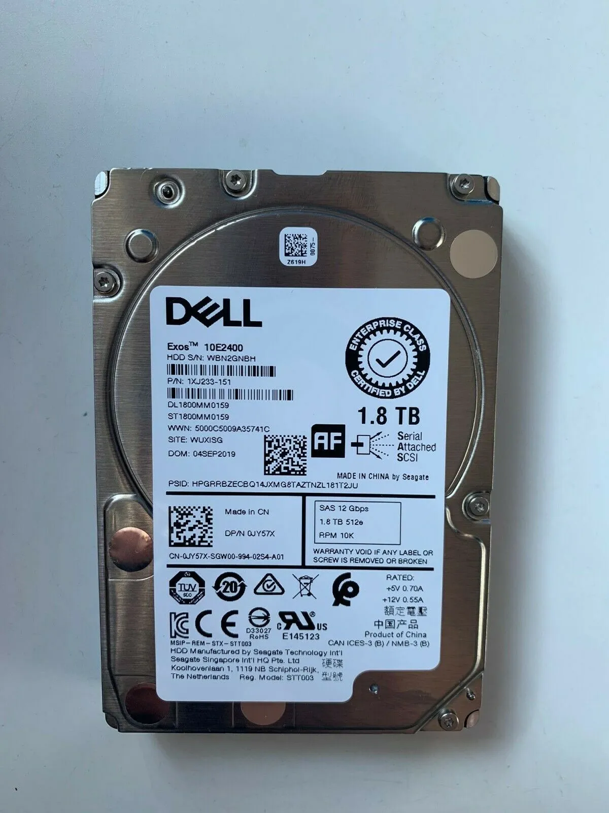 Dell JY57X 1.8TB SAS 10K RPM 12G 512e ST1800MM015 HDD Festplatte – Bild 3