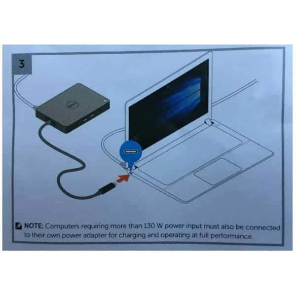 Dell WD15 4K USB-Type C Docking Station K17A K17A001 5FDDV mit 130W – Bild 8