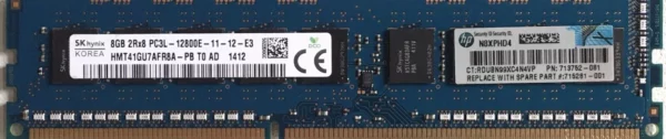 HP 713752-081 715281-001 DDR3-1600 PC3L-12800E ECC UDIMM 2Rx8 CL11 1.35V RAM – Bild 3