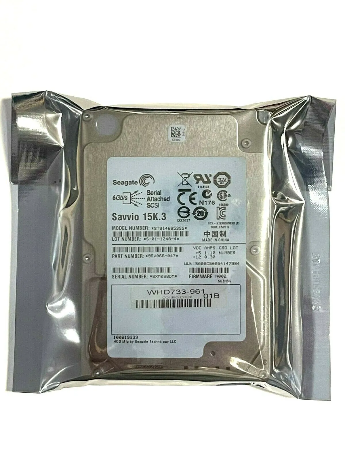 SEAGATE SAVVIO ST9146853SS 9SV066-047 2.5'' 15K 64MB CACHE SAS 6GB/s HDD Festplatte
