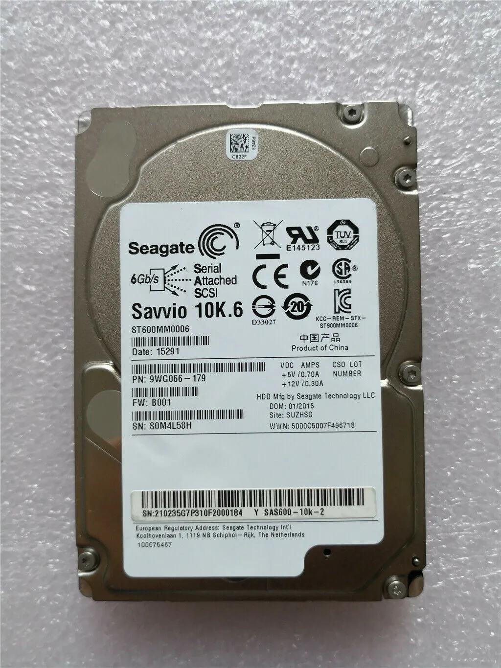 Seagate ST600MM0006 600GB 10K.6 2.5" SAS HDD für DELL 07YX58 0FK3C 9WG066-157