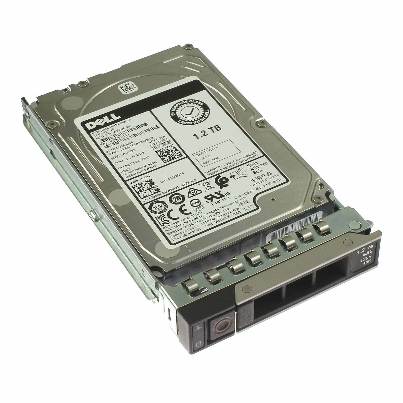 DELL 0G2G54 ST1200MM0129 1.2TB 12Gbs 512e 10K 256Mb Cache 2.5" SAS SFF HDD