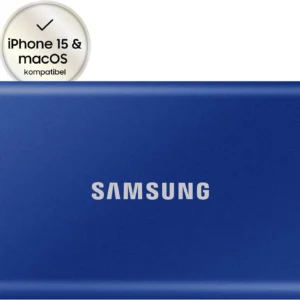 Samsung Portable SSD T7 1TB Externe SSD Blau MU-PC1T0H/WW für Mac, PC, Smartphone