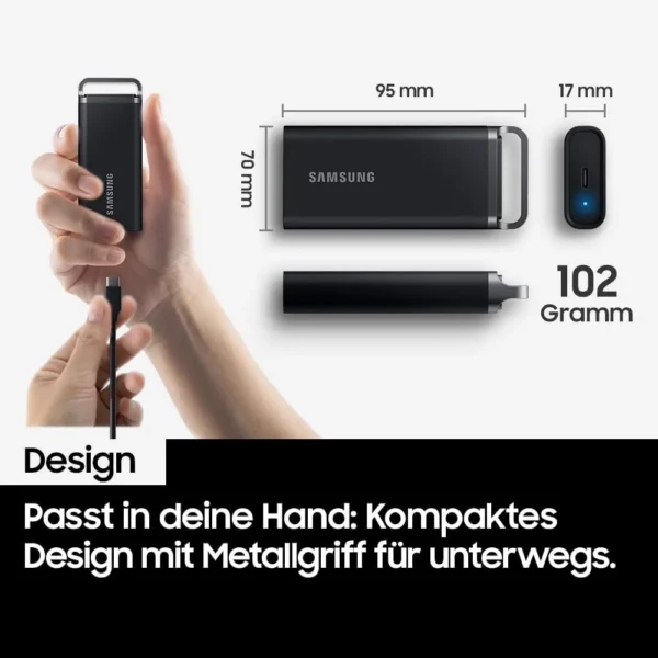 Samsung Portable SSD T5 EVO 8TB USB 3.2 Gen. 1 für Mac, PC, Android, Smart TVs MU-PH8T0S/EU – Bild 2