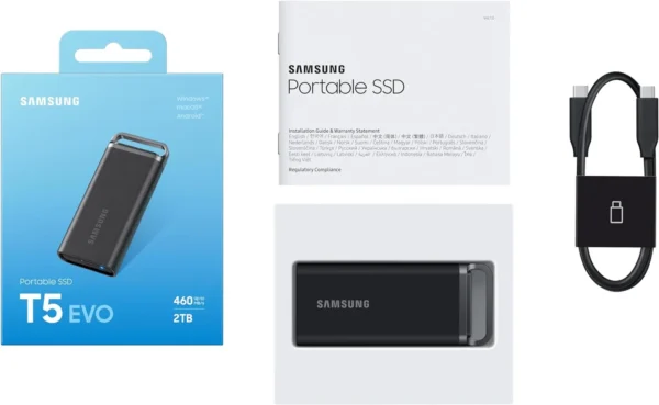 Samsung Portable SSD T5 EVO 8TB USB 3.2 Gen. 1 für Mac, PC, Android, Smart TVs MU-PH8T0S/EU – Bild 6