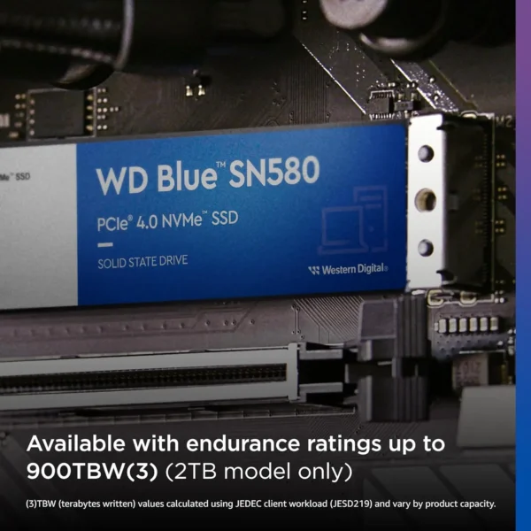 WD Blue SN580 WDS100T3B0E PCIe 4.0 x4 NVMe 1 TB SSD M.2 PCIe 5 Jahre Garantie – Bild 4
