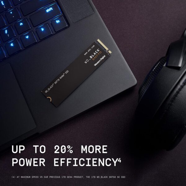 WD_BLACK SN770 NVMe SSD 1TB High-Performance Gaming SSD, PCIe Gen4, M.2 2280 WDS100T3X0E – Bild 6