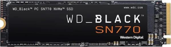 WD_BLACK SN770 NVMe SSD 1TB High-Performance Gaming SSD, PCIe Gen4, M.2 2280 WDS100T3X0E
