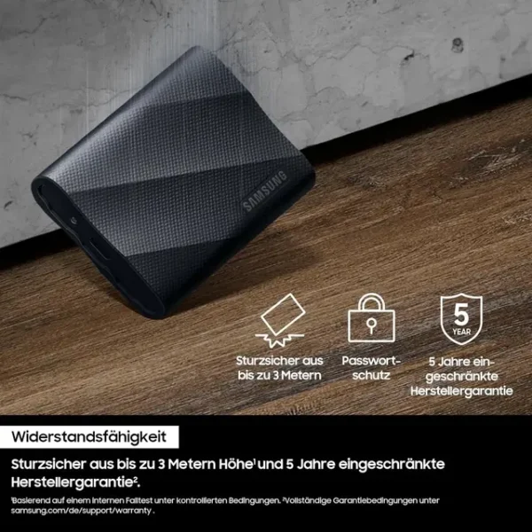 Samsung Portable SSD T9 1 TB USB 3.2 Gen2x2 Typ-C Schwarz bis 2.000 MB/s PC/Mac MU-PG1T0B/EU – Bild 4